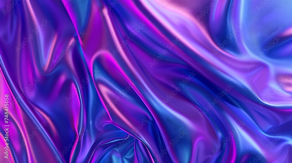 Black blue purple silk satin background Copy space for text or product Wavy soft folds on shiny fabric Luxurious deep lilac background Valentine Christmas Anniversary Black Friday Web  : Generative AI