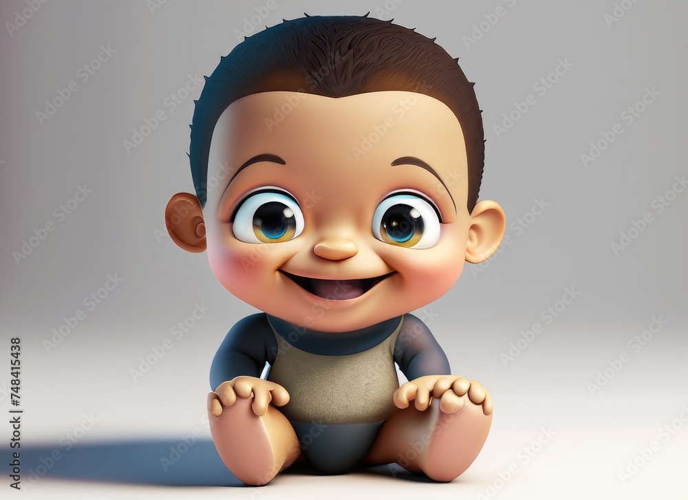 Cute smile baby 3D Character Cute smile baby 3D Character