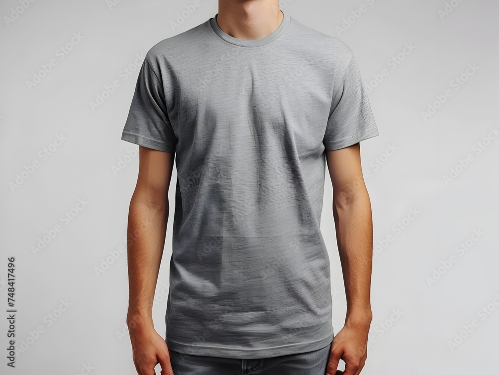 Gray Modern Olympic Style T-Shirt for Men Gray Modern Olympic Style T-Shirt for Men