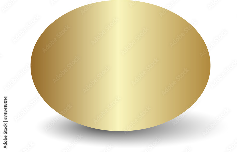 Gold paper circle and shadow. Element for design Gold paper circle and shadow. Element for design