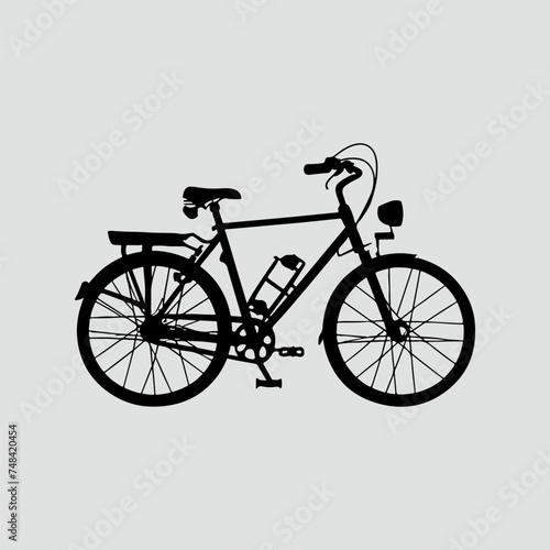 Fototapeta Naklejka Na Ścianę i Meble -  Bycycle silhouette vector illustration