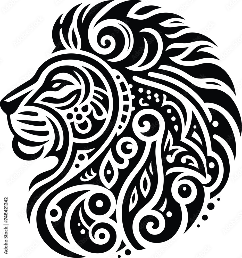 lion, wildcat, animal silhouette in ethnic tribal tattoo,
lion, wildcat, animal silhouette in ethnic tribal tattoo,