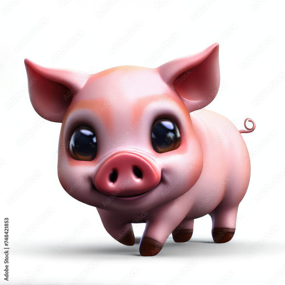 cute pig 3d model cute pig 3d model