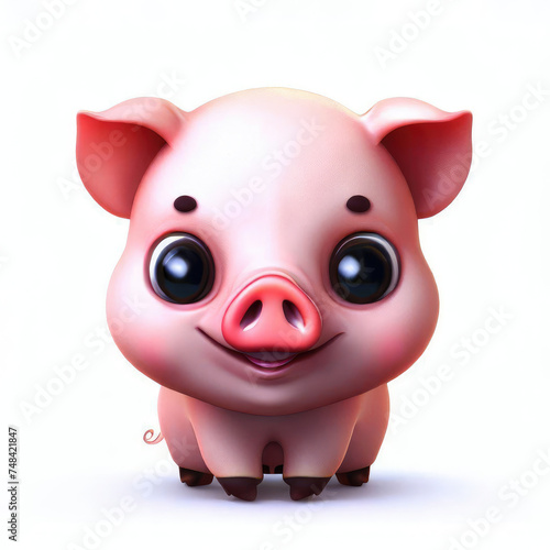 cute pig 3d model