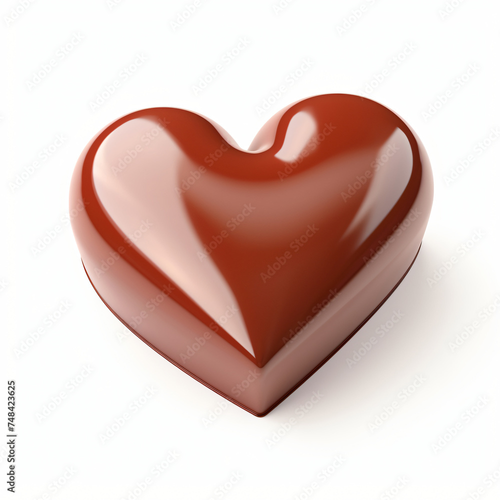 3d render icon of chocolate valentine cartoon isolated generated AI 3d render icon of chocolate valentine cartoon isolated generated AI