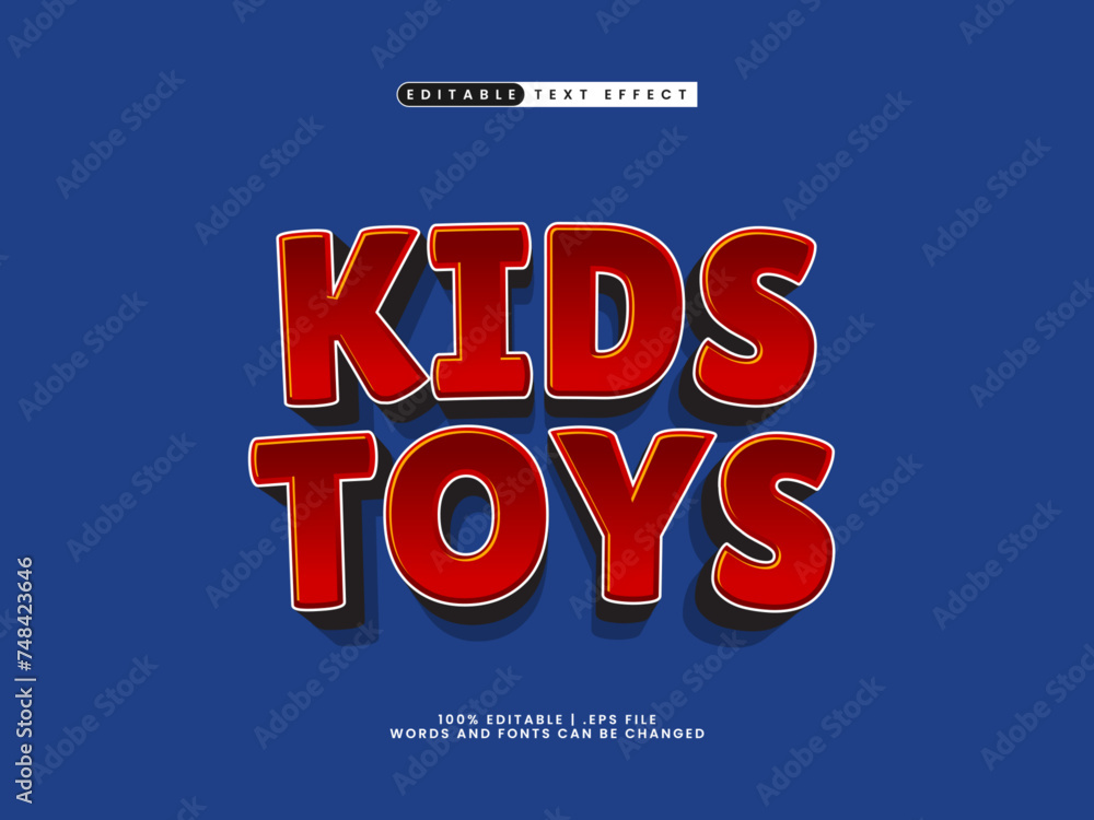 Fototapeta premium kids toys editable text effect