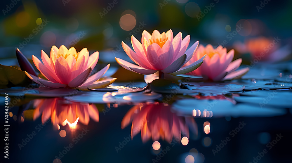 Beautiful lotus flower, spa concept