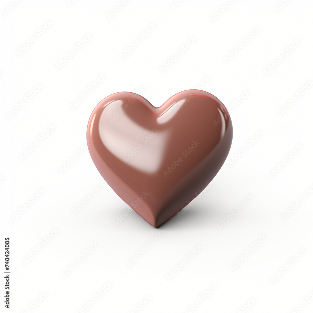 3d render icon of chocolate valentine cartoon isolated generated AI 3d render icon of chocolate valentine cartoon isolated generated AI