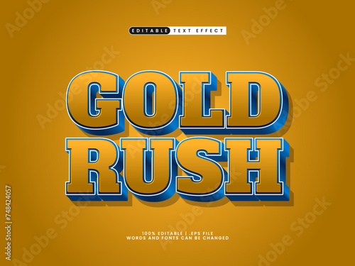 gold rush editable text effect