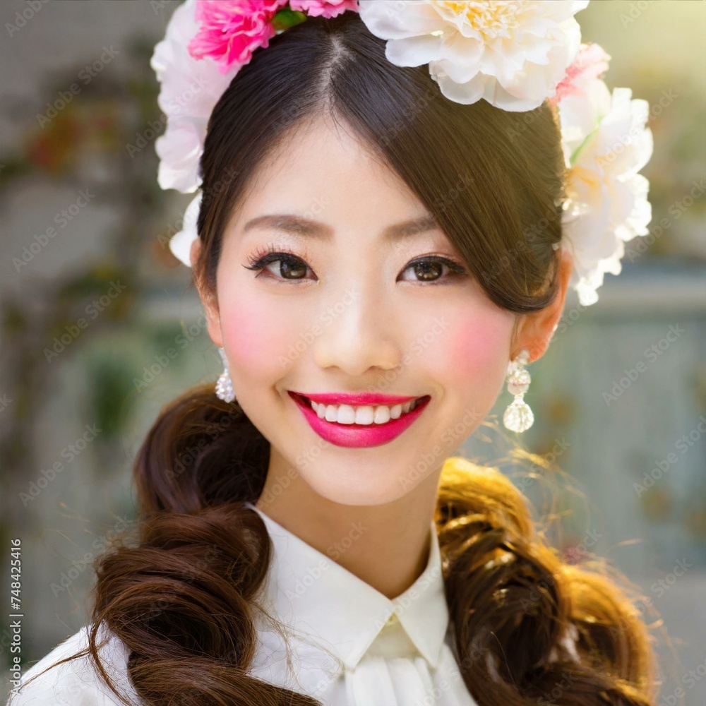 Naklejka premium 美しい花嫁