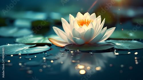 Beautiful lotus flower  spa concept