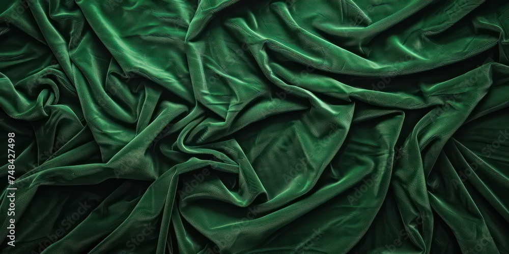 Abstract green fabric weave of cotton or linen satin fabric lies texture background.
Abstract green fabric weave of cotton or linen satin fabric lies texture background.