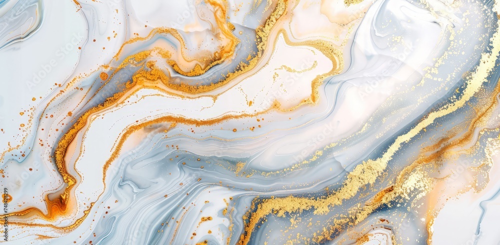 A dynamic abstract painting featuring a blend of vibrant gold and deep blue colors, illustrating fluid movement and contrast between the two hues. A dynamic abstract painting featuring a blend of vibrant gold and deep blue colors, illustrating fluid movement and contrast between the two hues.