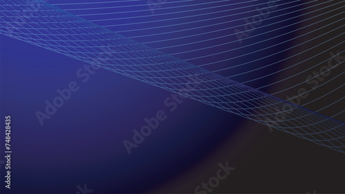 Dark Blue Abstract background wallpaper with curve line vector image for backdrop or presentation 
