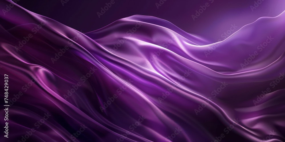 Obraz premium Abstract smooth purple matte fabric weave of cotton or linen satin fabric lies texture background. 