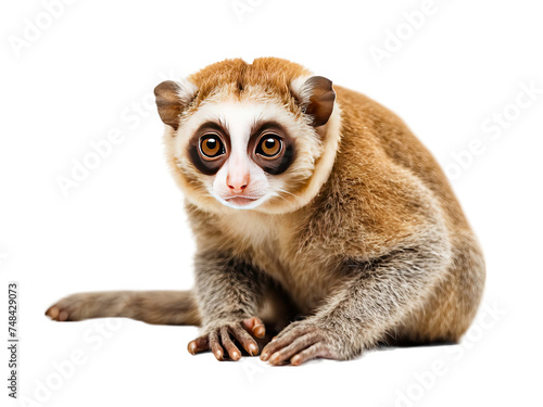 Slow loris isolated on a white background