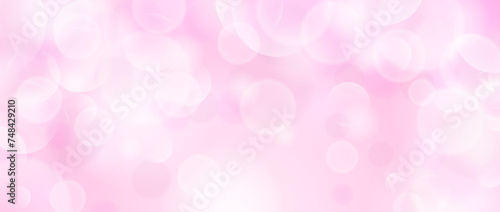 Abstract circle bokeh wallpaper. Pastel rose color blur effect background. Shiny pink blurry light sparkle texture. Vector romantic backdrop for birthday celebration, fairy party, card, poster, banner