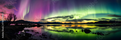 Spectacular Show of Aurora Australis, The Southern Lights: A Nighttime Natural Phenomenon in Full Display