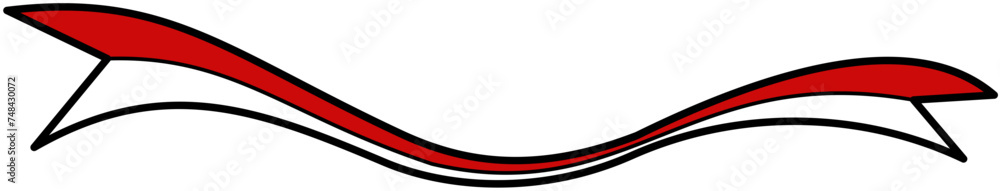 indonesia flag banner flat color indonesia flag banner flat color