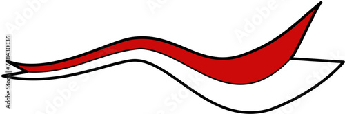 Free Download indonesia flag banner flat color  - GFXLoad