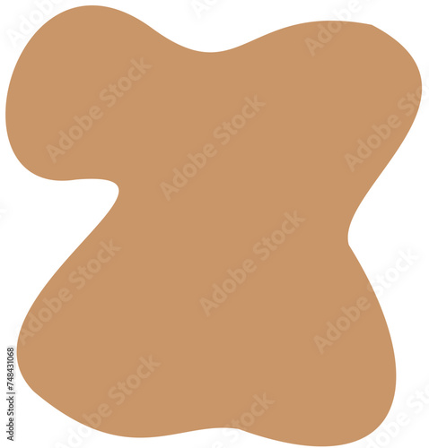 blob abstract shape flat color