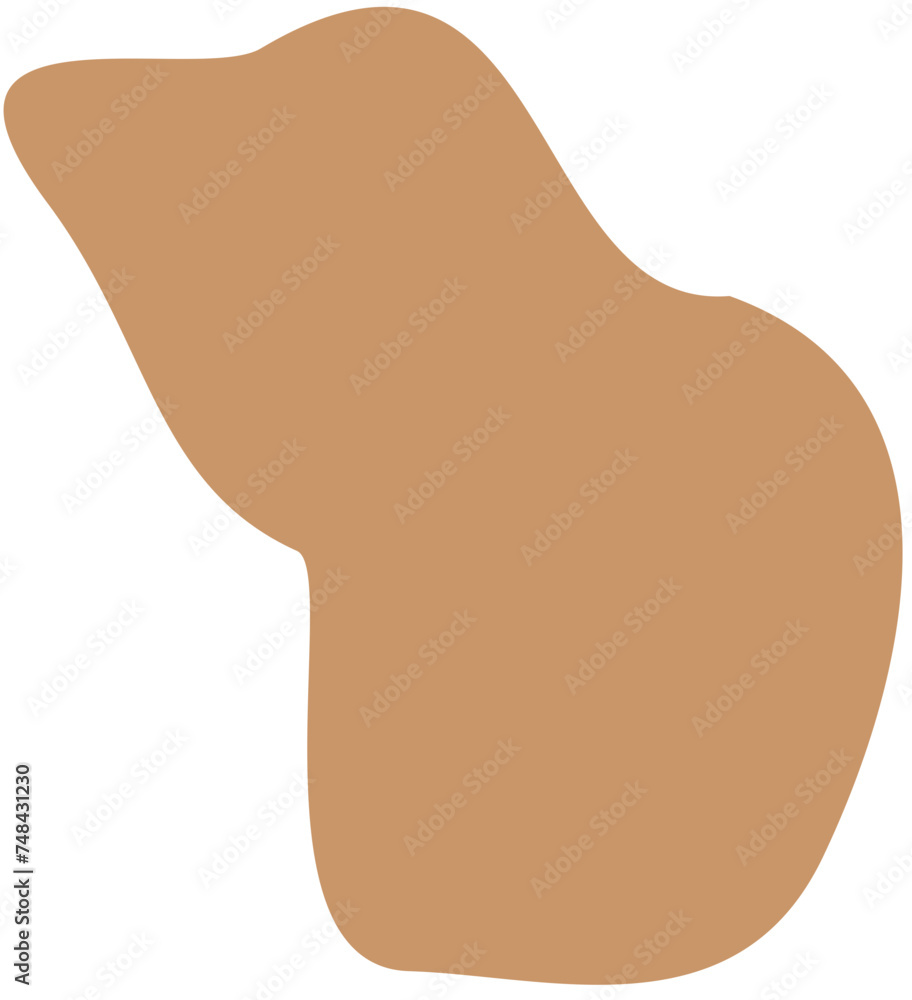 blob abstract shape flat color
