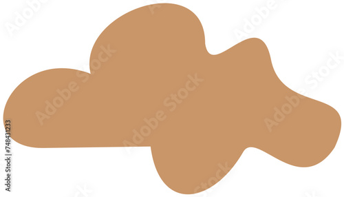 blob abstract shape flat color