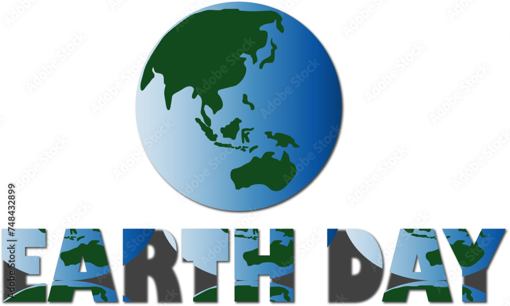 Happy Earth Day handwritten lettering with the globe on a blue background. Happy Earth Day typography vector design for greeting cards and poster. Design template celebration. Vector illustration. Happy Earth Day handwritten lettering with the globe on a blue background. Happy Earth Day typography vector design for greeting cards and poster. Design template celebration. Vector illustration.