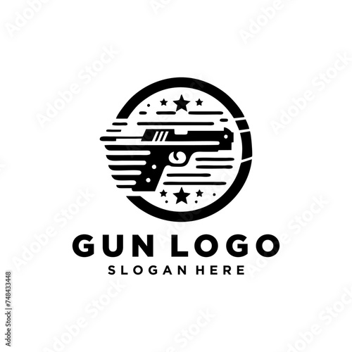 Gun logo design inspiration. Gun vector logo template