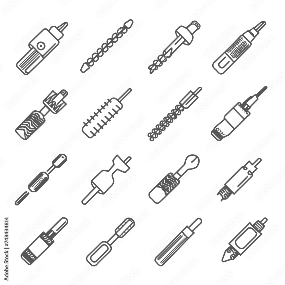 Drill illustration vector set Drill illustration vector set