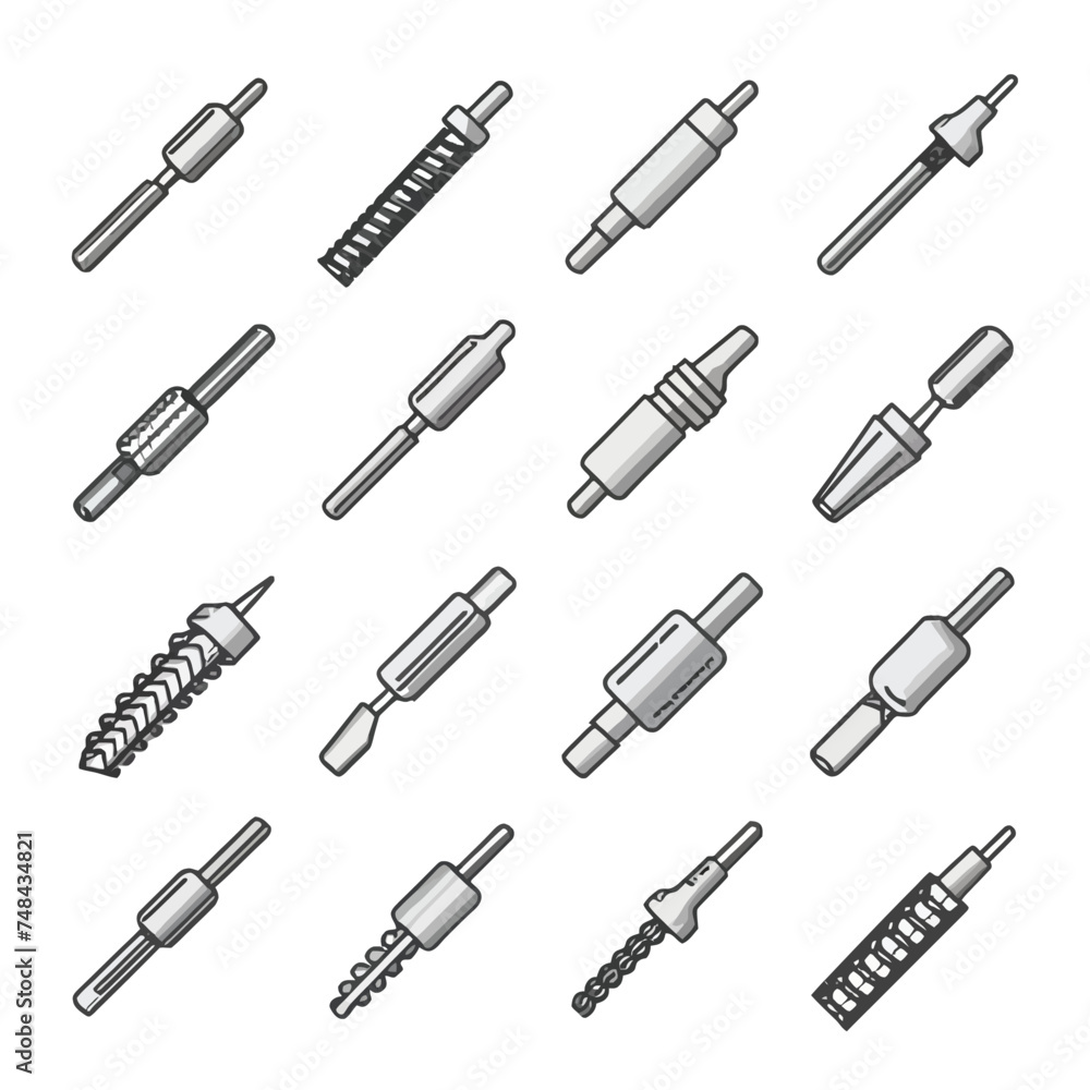 Drill illustration vector set Drill illustration vector set