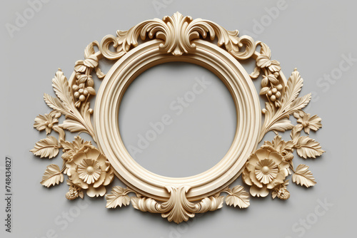 plaster frame, round pattern, moldings, picture frame, Framing product, frame for a mirrorplaster frame