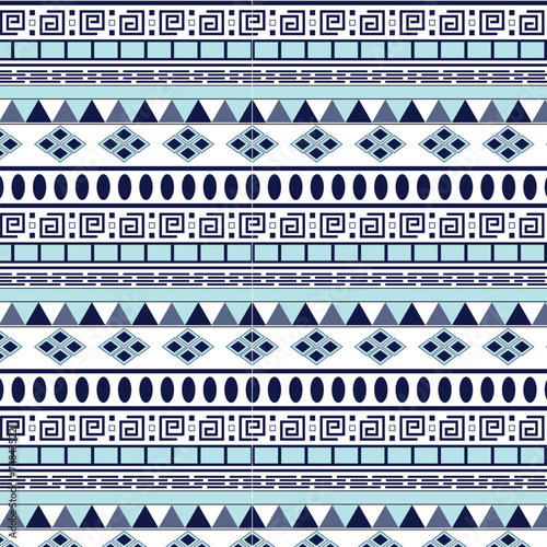 Tribal Ethinc Ztec Seamless Pattern Peruvian Aztec Artwork Vector colorful vintage pattern vector illustration design photo