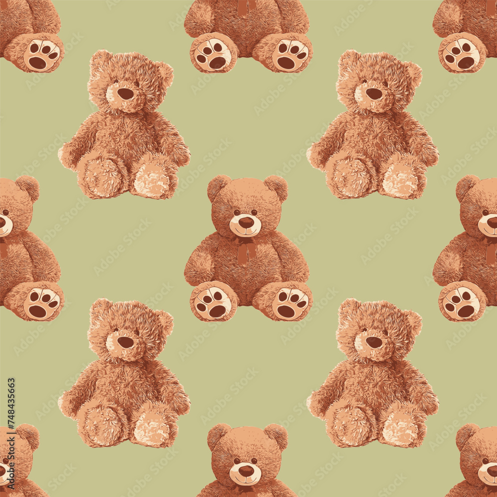 SEAMLESS TEDDY BEAR PATTERN 135 SEAMLESS TEDDY BEAR PATTERN 135