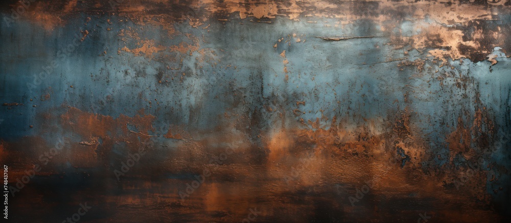 Rusty metal background. Grunge texture with scratches and cracks