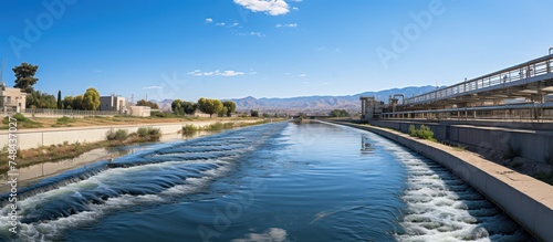 Landscape view of a dam in the province of Granada.