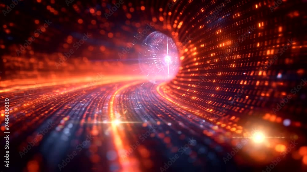 Abstract lights of fractal realms. Seamless looping time-lapse 4k video animation background Abstract lights of fractal realms. Seamless looping time-lapse 4k video animation background