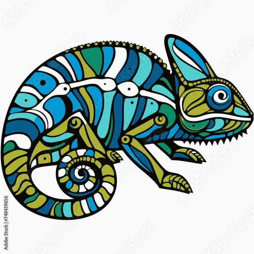 illustration of a chameleon © Gblack