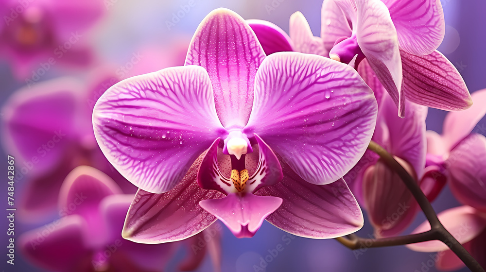 Fototapeta premium Flower petals illustration, romantic background for Valentine's Day