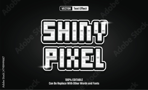 Shiny Pixel Editable Vector Text Effect.