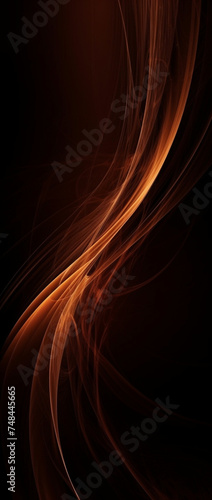 Dark banner wallpaper perfect for website background, black and some flame or orange waves or energy. 