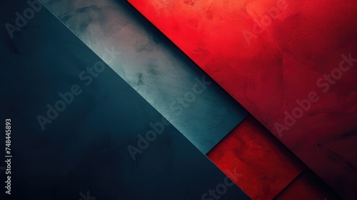 High contrast red and black glossy stripes. Abstract tech graphic banner design.Generative AI