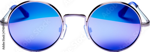 blue glasses isolated on white or transparent background,transparency