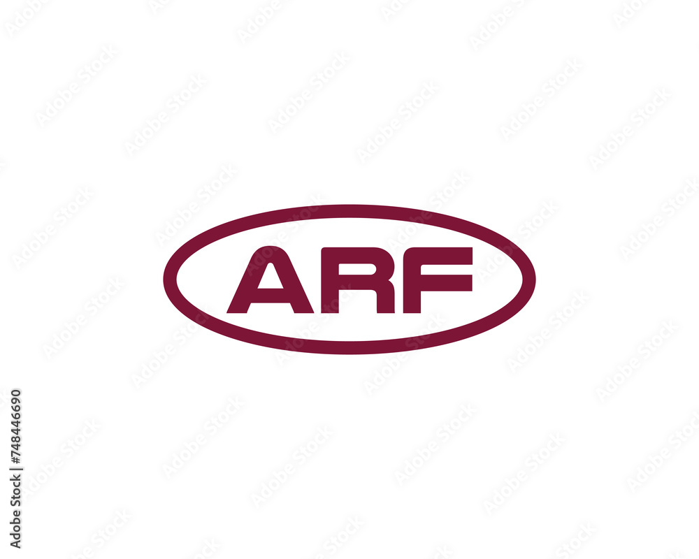 ARF logo design vector template