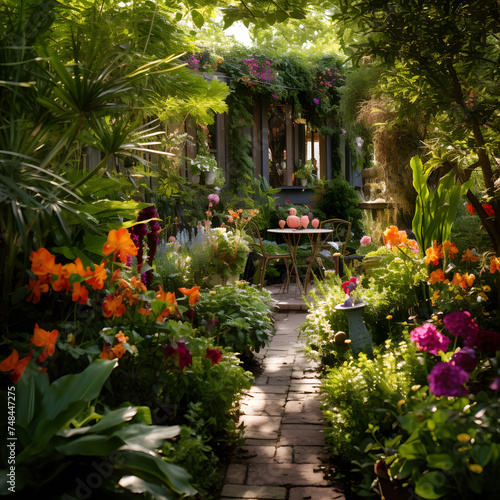 A lush garden filled with exotic plants