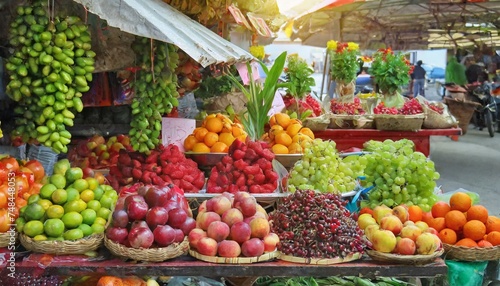 fruit and market , healthy, fresh, stall ,