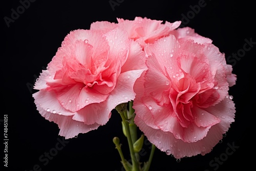 Vibrant Pink carnation. Floral day romantic. Generate Ai