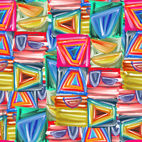 pattern with colorful arrows