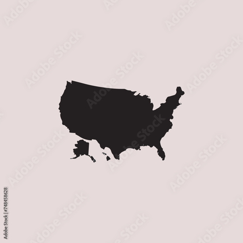 United States vector map illustration
