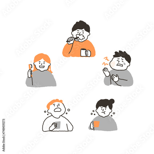 歯磨き関連の人物セット